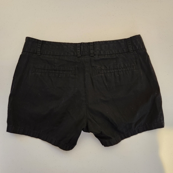 J. Crew Navy Black Mid Rise Broken-In Shorts 100% Cotton Womens Size 4 Preppy - Picture 3 of 8